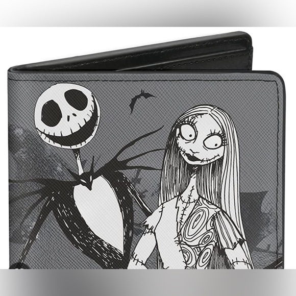 Disney’s‎ Tim Burton’s Nightmare Before Christmas Jack & Sally Bi-Fold Wallet - Picture 1 of 6